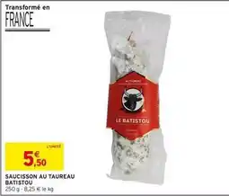 Intermarché Saucisson au taureau offre