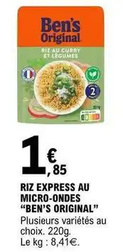 E.Leclerc Ben's original - riz express au micro-ondes offre
