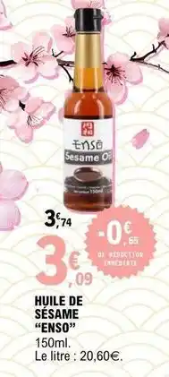 E.Leclerc Huile de sésame offre