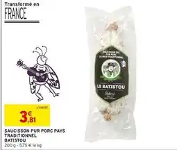 Intermarché Central - saucisson pur porc pays traditionnel offre