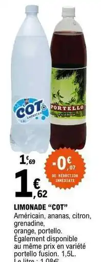 E.Leclerc Cot - limonade cot offre