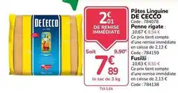 Promocash De cecco - pâtes linguine offre