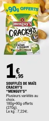 E.Leclerc Menguy's - soufflés de mais cracky's offre