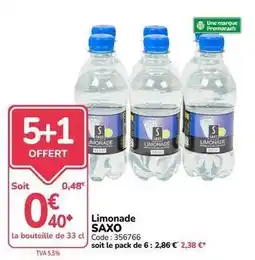 Promocash Saxo - limonade offre