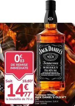 Promocash Jack daniel's - tennessee whisky offre
