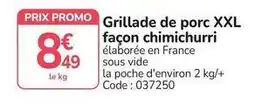 Promocash Promo - grillade de porc xxl façon chimichurri offre