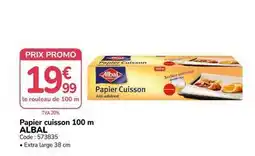 Promocash Albal - papier cuisson 100 m offre