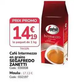 Promocash Promo - café intermezzo en grains offre