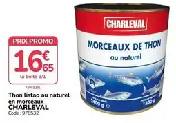 Promocash Promo - thon listao au naturel en morceaux offre