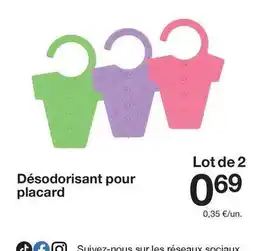 Zeeman Désodorisant pour placard offre