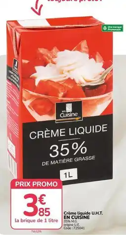 Promocash Promo - crème liquide u.h.t. en cuisine offre