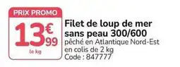 Promocash Promo - filet de loup de mer sans peau 300/600 offre