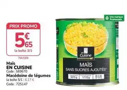 Promocash Promo - maïs en cuisine offre