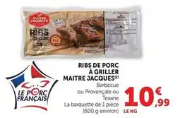 Hyper U Maitre jacques - ribs de porc à griller offre