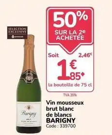 Promocash Brut - vin mousseux blanc de blancs offre