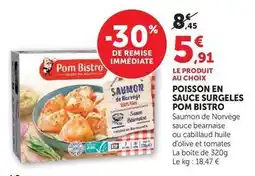 Hyper U Pom bistro - poisson en sauce surgeles offre