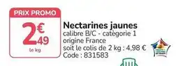 Promocash Promo - nectarines jaunes offre