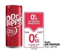 Promocash Dr pepper - soda offre