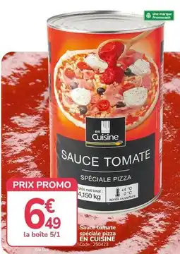 Promocash Promo - sauce tomate spéciales pizza en cuisine offre