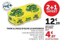 Hyper U Le savoureux - thon a l'huile d'olive offre