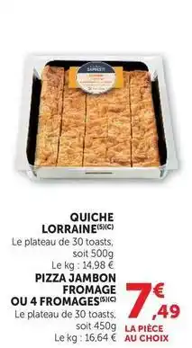 Hyper U Sapresti traiteur - quiche lorraine offre