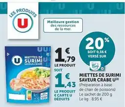 Super U U - miettes de surimi saveur crabe offre