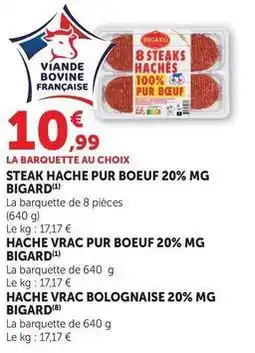 Hyper U Bigard - steak hache pur boeuf offre