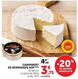 Super U Reo - camembert de normandie aop offre