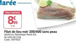 Promocash Promo - filet de lieu noir 200/400 sans peau offre