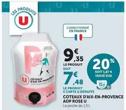 Hyper U U - coteaux d'aix-en-provence aop rose offre