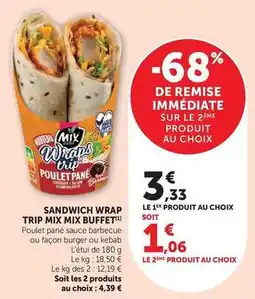 Hyper U Mix buffet - sandwich trip mix offre