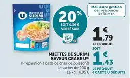 Hyper U U - miettes de surimi saveur crabe offre