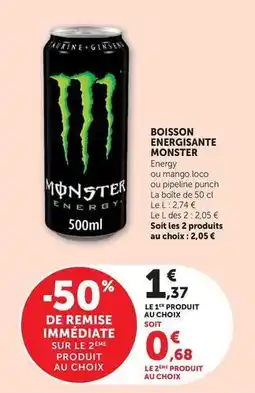 Hyper U Monster - boisson energisante offre
