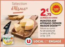 U Express Maison dodin - munster aop affinage crémier offre