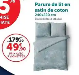 Hyper U Ines - parure de lit en satin de coton offre