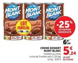 Hyper U Mont blanc - creme dessert offre