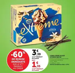 Super U Nestlé - cones creme glacee extreme offre
