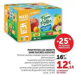 Hyper U Pom'potes - les inedits sans sucres ajoutes offre