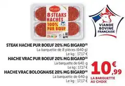 Super U Bigard - steak hache pur boeuf 20% mg offre