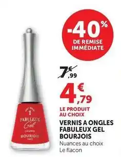 Super U Bourjois - vernis a ongles fabuleux gel offre