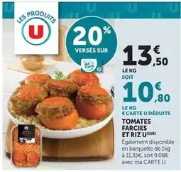 Super U U - tomates farcies et riz offre