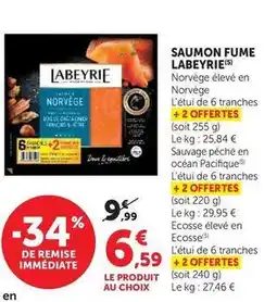 Hyper U Labeyrie - saumon fume offre