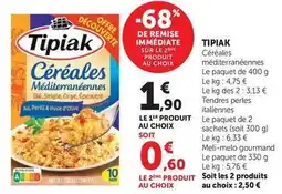 Hyper U Tipiak - céréales mediterráénnées offre