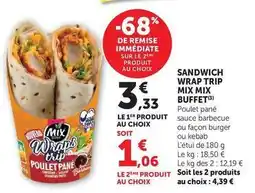 U Express Mix buffet - sandwich trip mix offre