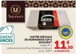 Hyper U U saveurs - huitre speciale de normandie igp offre