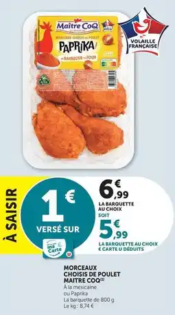 U Express Maître coq - la barquette au choix offre