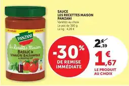 Super U Panzani - sauce les recettes maison offre