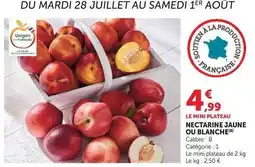 Super U Nectarine jaune ou blanche offre