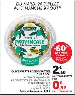 U Express Sud & sol - olives vertes denoyautees offre