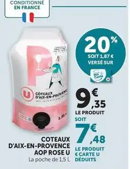 Super U U - coteaux d'aix-en-provence aop rose offre